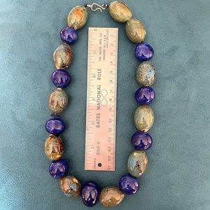 Chunky ceramic bead necklace